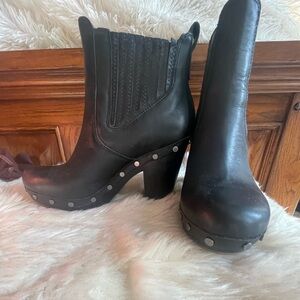 UGG leather black booties Size 8